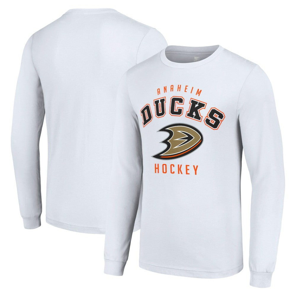 Anaheim Ducks Starter Logo Long Sleeve T-Shirt - White - NHL
