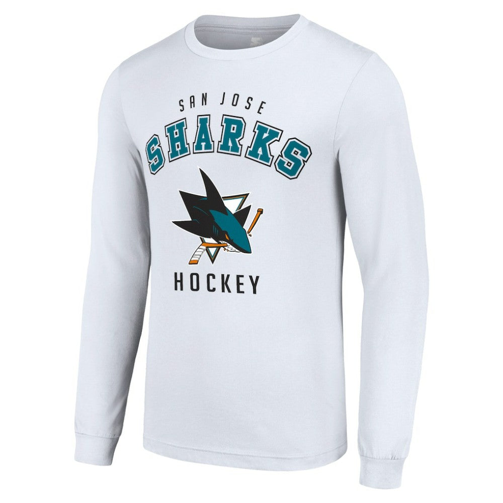 San Jose Sharks Starter Logo Long Sleeve T-Shirt - White - NHL