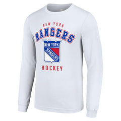 New York Rangers Starter Logo Long Sleeve T-Shirt - White - NHL