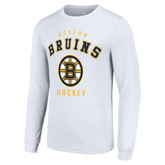 Boston Bruins Starter Logo Long Sleeve T-Shirt - White - NHL