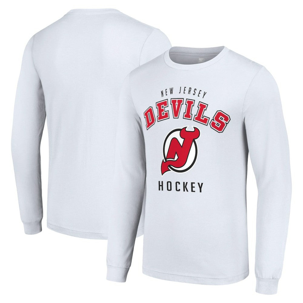 New Jersey Devils Starter Logo Long Sleeve T-Shirt - White - NHL
