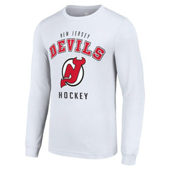 New Jersey Devils Starter Logo Long Sleeve T-Shirt - White - NHL