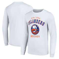 New York Islanders Starter Logo Long Sleeve T-Shirt - White - NHL