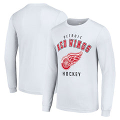 Detroit Red Wings Starter Logo Long Sleeve T-Shirt - White - NHL