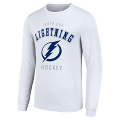 Tampa Bay Lightning Starter Logo Long Sleeve T-Shirt - White - NHL