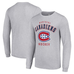 Montreal Canadiens Starter Logo Long Sleeve T-Shirt - Heather Gray - NHL