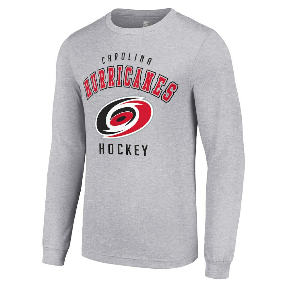 Carolina Hurricanes Starter Logo Long Sleeve T-Shirt - Heather Gray - NHL