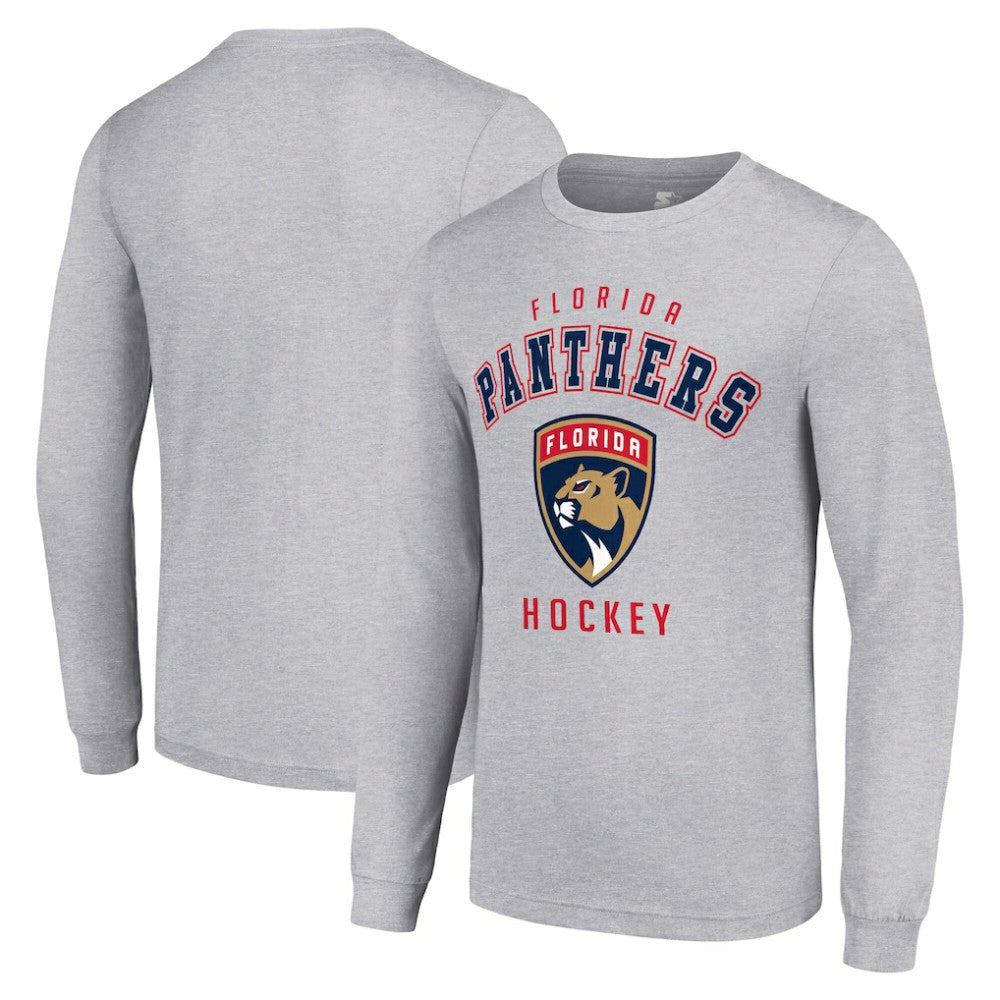 Florida Panthers Starter Logo Long Sleeve T-Shirt - Heather Gray - NHL