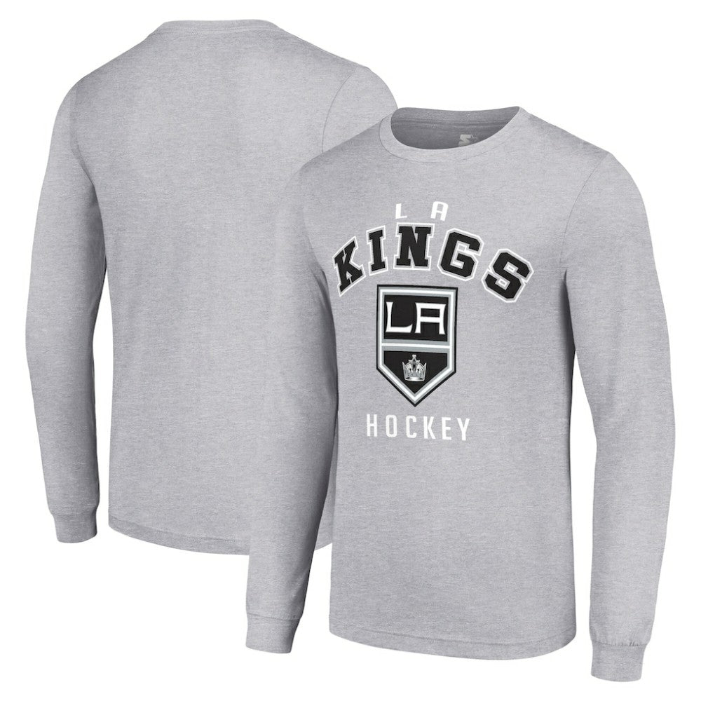 Los Angeles Kings Starter Logo Long Sleeve T-Shirt - Heather Gray - NHL