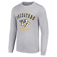 Nashville Predators Starter Logo Long Sleeve T-Shirt - Heather Gray - NHL