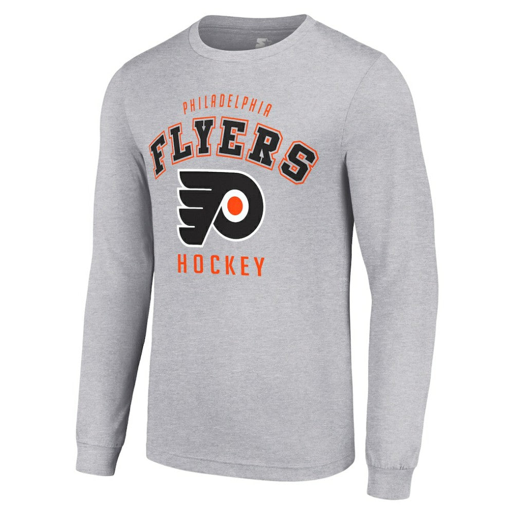 Philadelphia Flyers Starter Logo Long Sleeve T-Shirt - Heather Gray - NHL