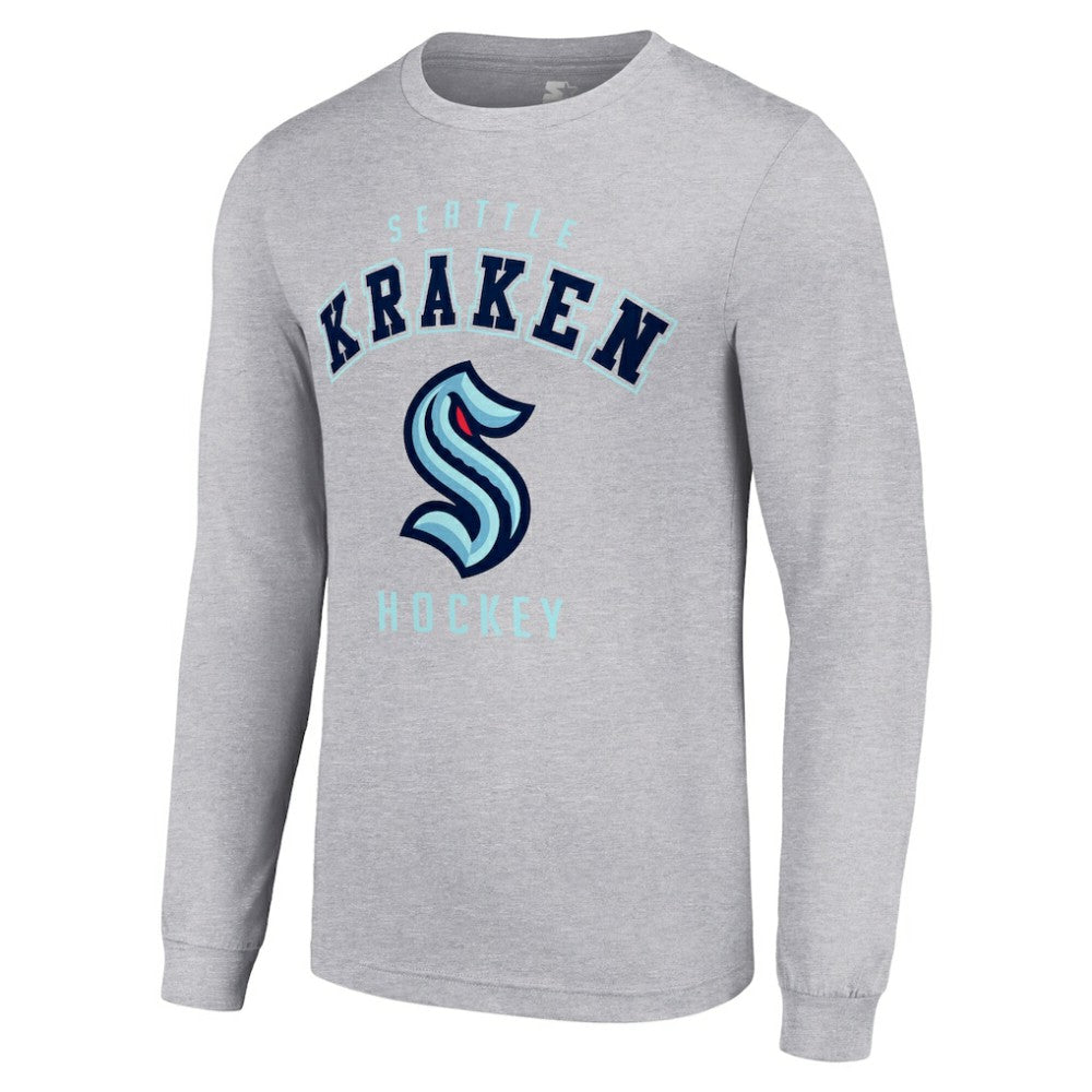 Seattle Kraken Starter Logo Long Sleeve T-Shirt - Heather Gray - NHL