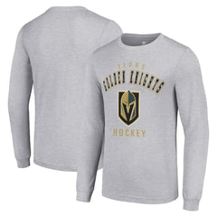 Vegas Golden Knights Starter Logo Long Sleeve T-Shirt - Heather Gray - NHL