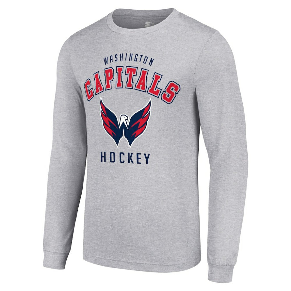 Washington Capitals Starter Logo Long Sleeve T-Shirt - Heather Gray - NHL