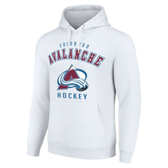 Colorado Avalanche Starter Logo Pullover Hoodie - White - NHL