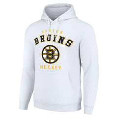 Boston Bruins Starter Logo Pullover Hoodie - White - NHL