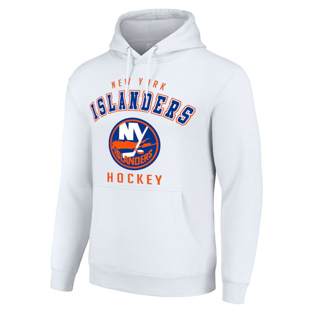 New York Islanders Starter Logo Pullover Hoodie - White - NHL