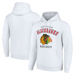 Chicago Blackhawks Starter Logo Pullover Hoodie - White - NHL