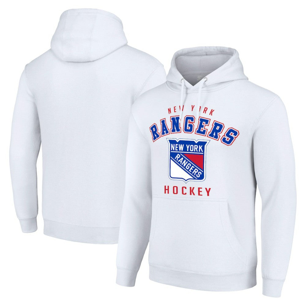 New York Rangers Starter Logo Pullover Hoodie - White - NHL