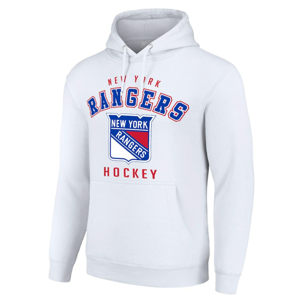 New York Rangers Starter Logo Pullover Hoodie - White - NHL