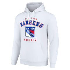 New York Rangers Starter Logo Pullover Hoodie - White - NHL