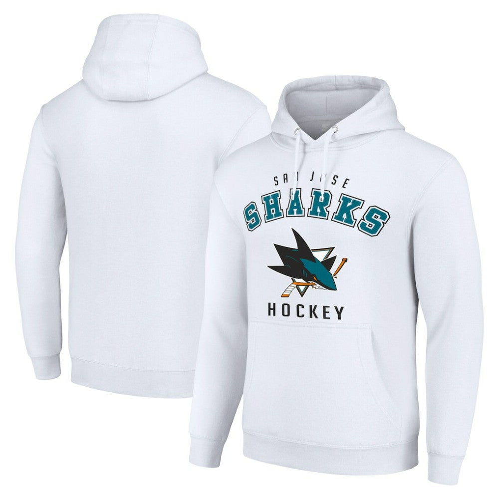 San Jose Sharks Starter Logo Pullover Hoodie - White - NHL