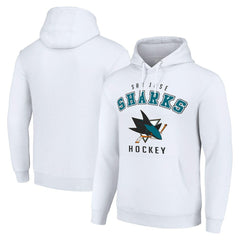 San Jose Sharks Starter Logo Pullover Hoodie - White - NHL