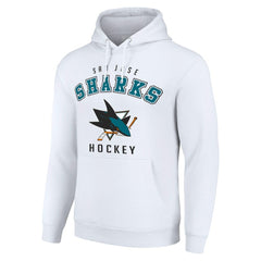 San Jose Sharks Starter Logo Pullover Hoodie - White - NHL