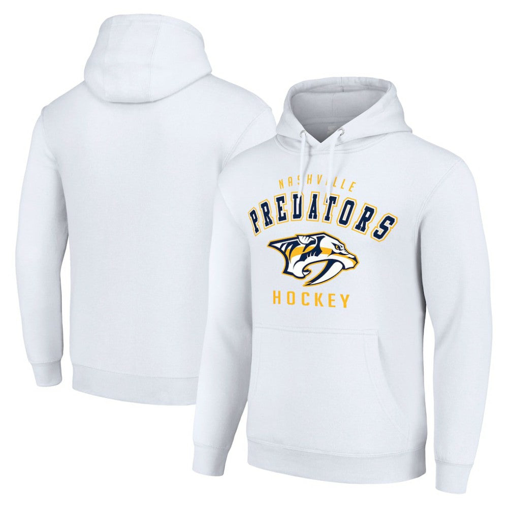 Nashville Predators Starter Logo Pullover Hoodie - White - NHL