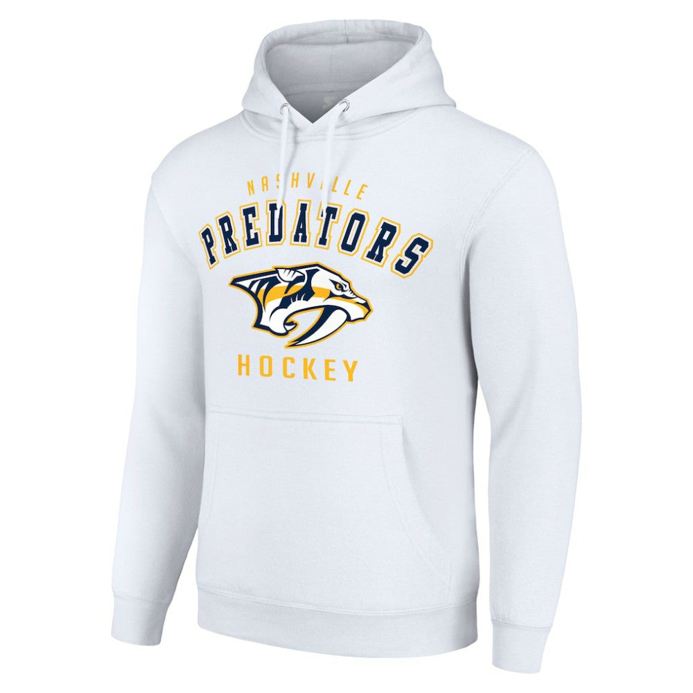 Nashville Predators Starter Logo Pullover Hoodie - White - NHL