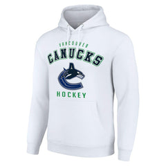 Vancouver Canucks Starter Logo Pullover Hoodie - White - NHL
