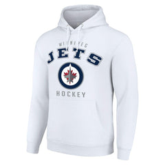 Winnipeg Jets Starter Logo Pullover Hoodie - White - NHL