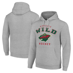 Minnesota Wild Starter Logo Pullover Hoodie - Heather Gray - NHL