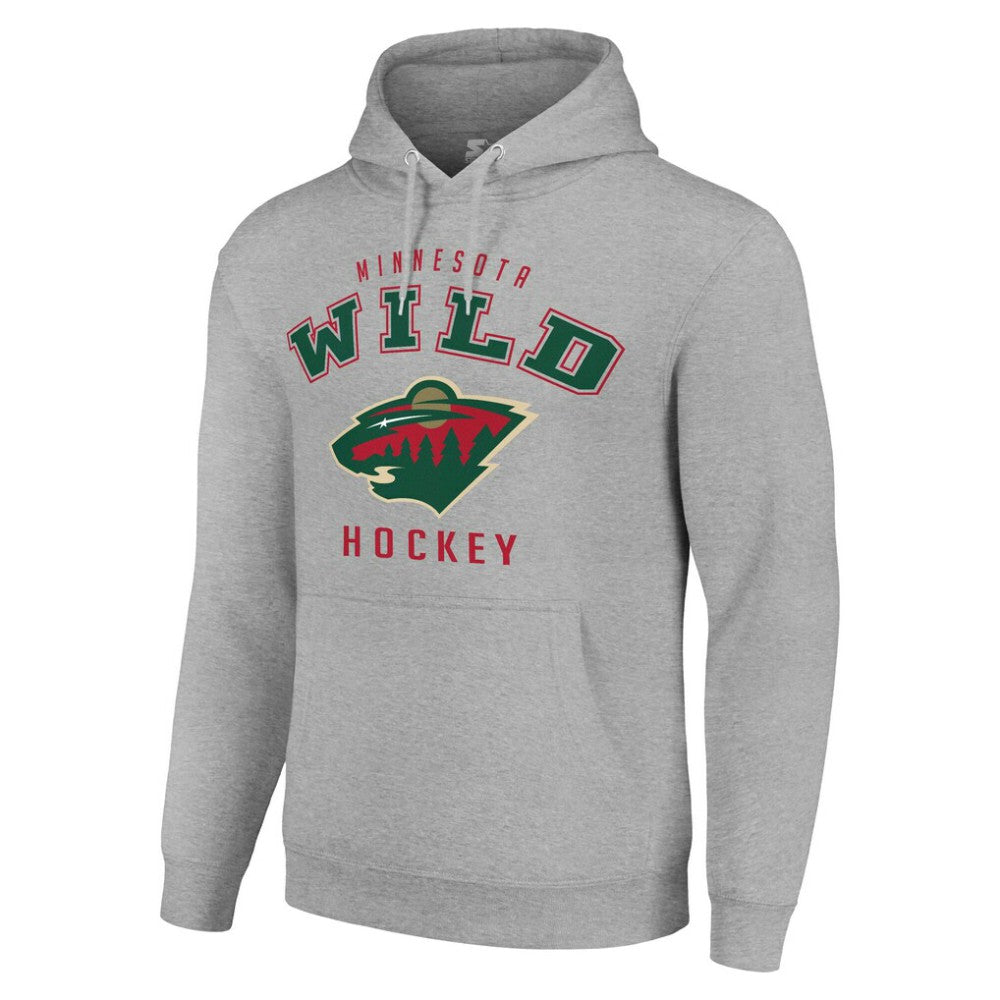 Minnesota Wild Starter Logo Pullover Hoodie - Heather Gray - NHL