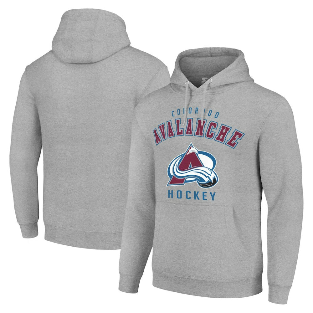 Colorado Avalanche Starter Logo Pullover Hoodie - Heather Gray - NHL