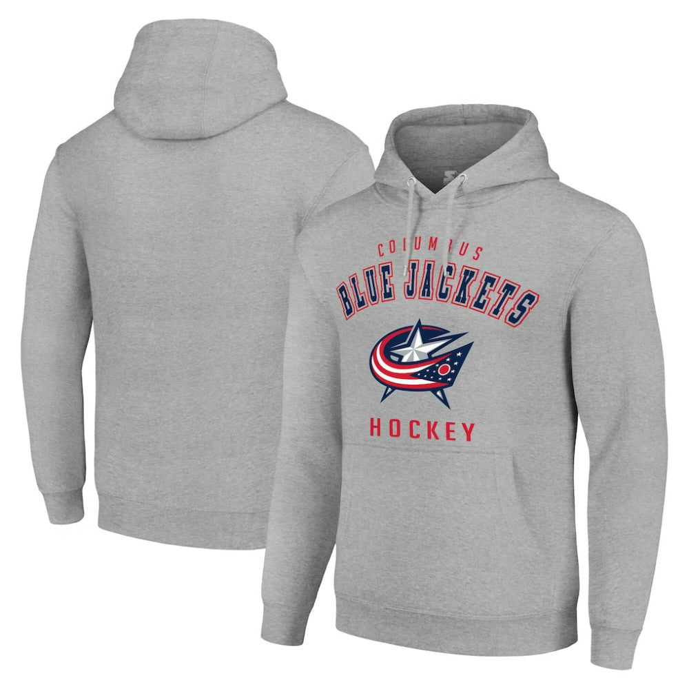 Columbus Blue Jackets Starter Logo Pullover Hoodie - Heather Gray - NHL