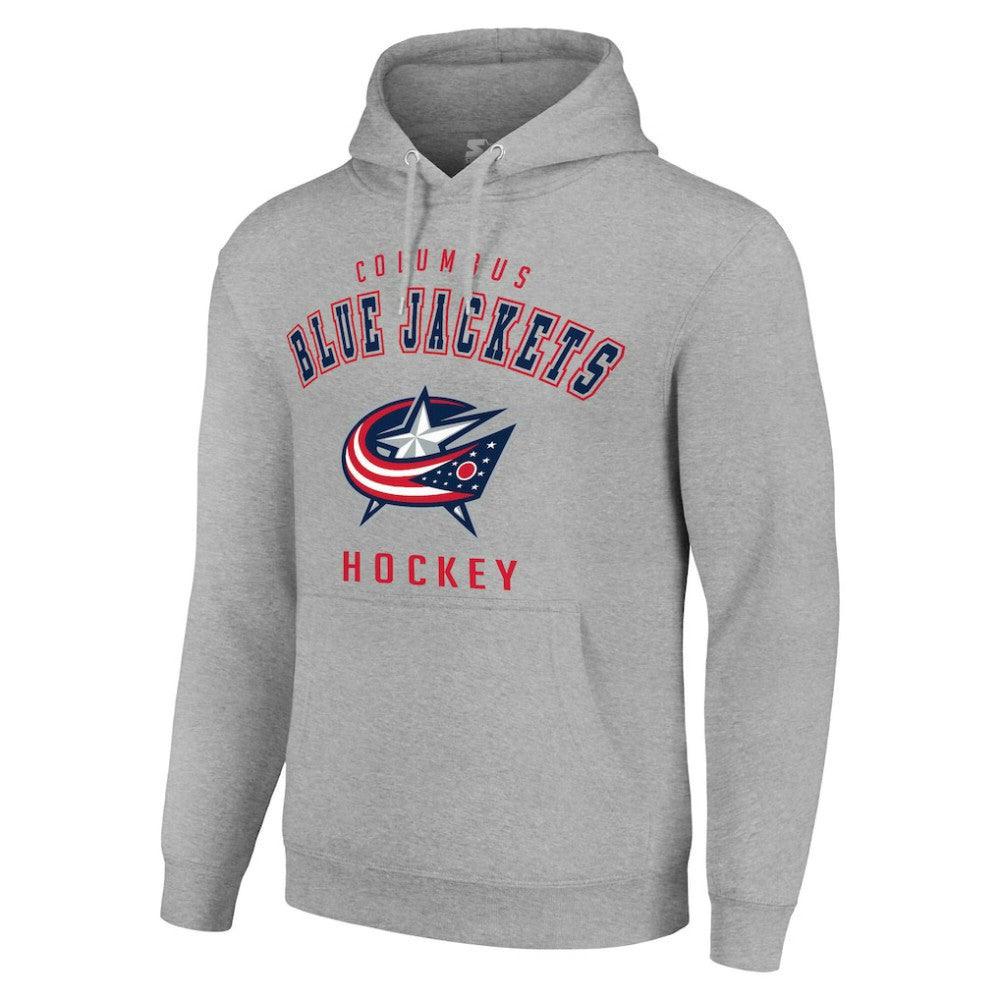 Columbus Blue Jackets Starter Logo Pullover Hoodie - Heather Gray - NHL