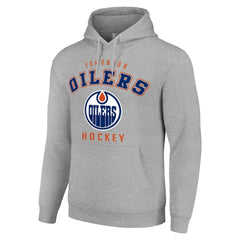 Edmonton Oilers Starter Logo Pullover Hoodie - Heather Gray - NHL