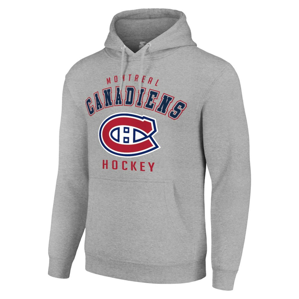 Montreal Canadiens Starter Logo Pullover Hoodie - Heather Gray - NHL