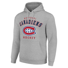 Montreal Canadiens Starter Logo Pullover Hoodie - Heather Gray - NHL