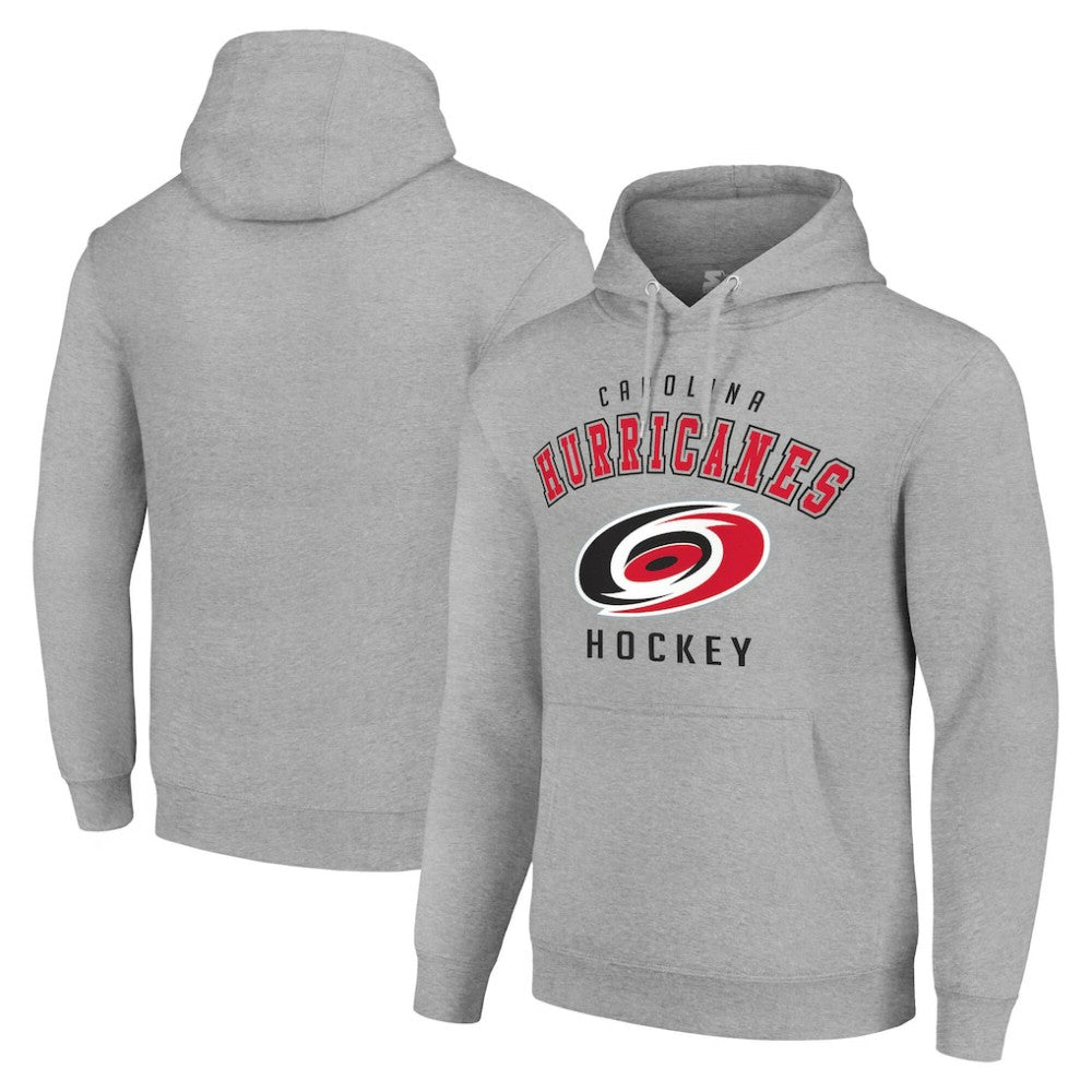 Carolina Hurricanes Starter Logo Pullover Hoodie - Heather Gray - NHL