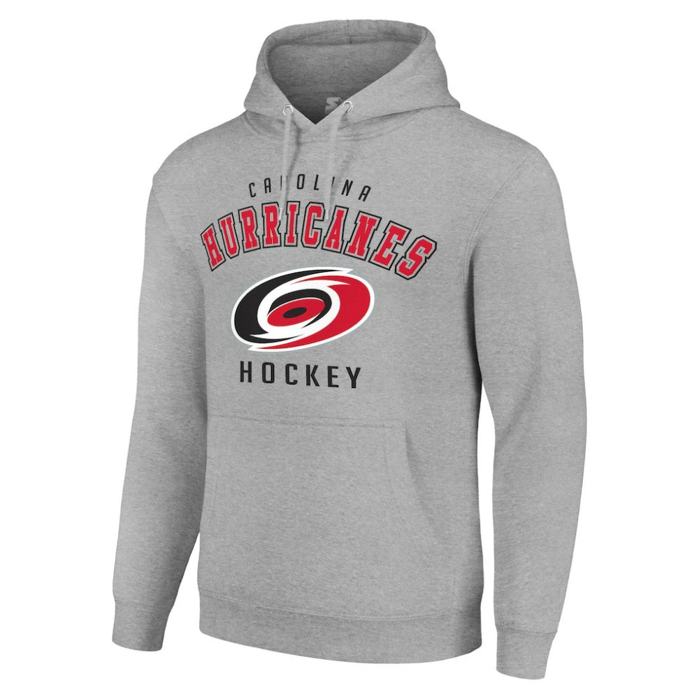Carolina Hurricanes Starter Logo Pullover Hoodie - Heather Gray - NHL