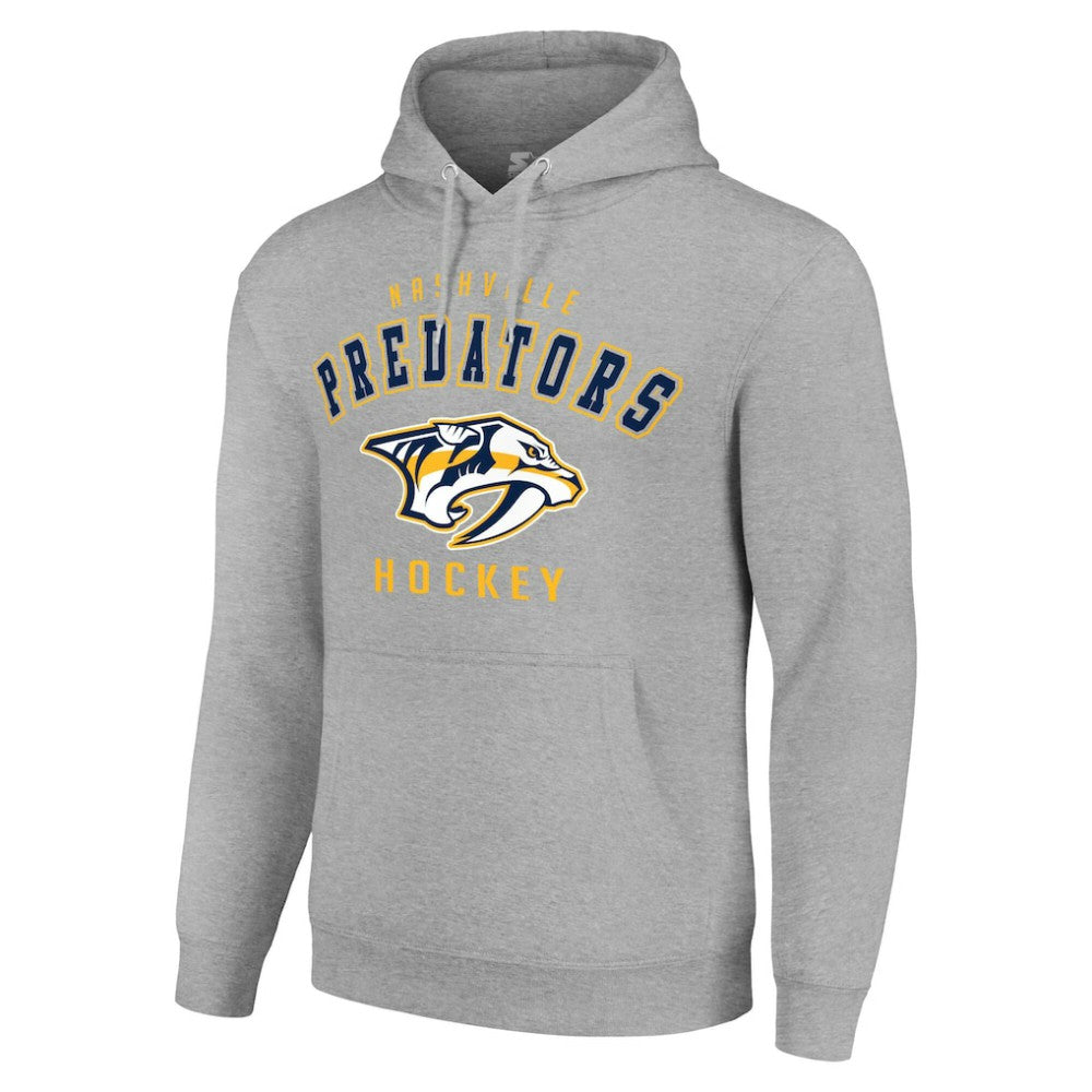 Nashville Predators Starter Logo Pullover Hoodie - Heather Gray - NHL