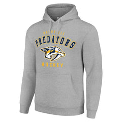 Nashville Predators Starter Logo Pullover Hoodie - Heather Gray - NHL