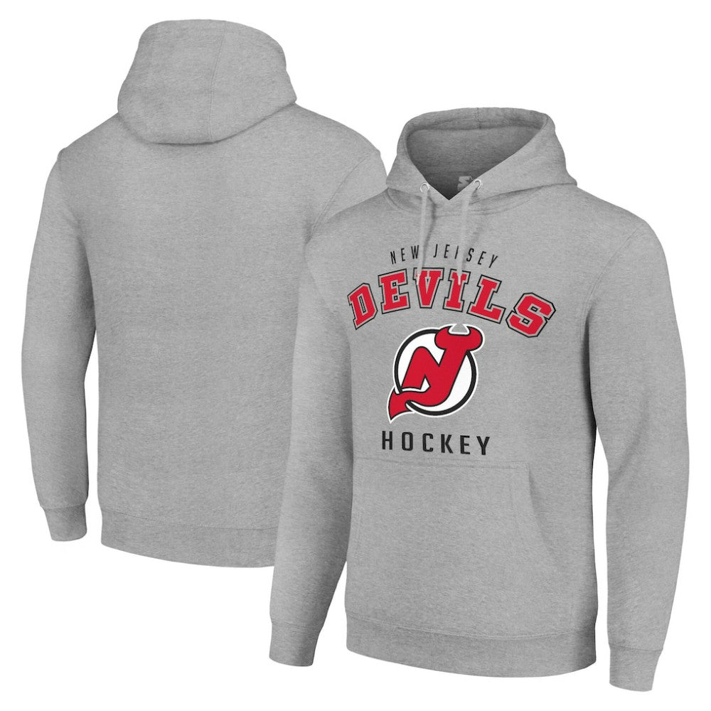 New Jersey Devils Starter Logo Pullover Hoodie - Heather Gray - NHL