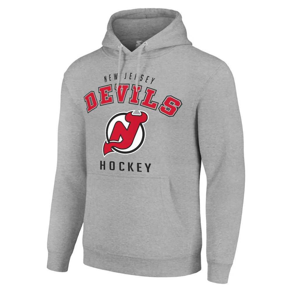 New Jersey Devils Starter Logo Pullover Hoodie - Heather Gray - NHL