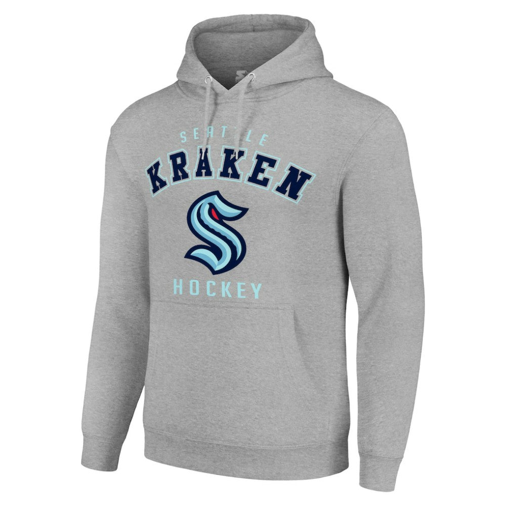 Seattle Kraken Starter Logo Pullover Hoodie - Heather Gray - NHL