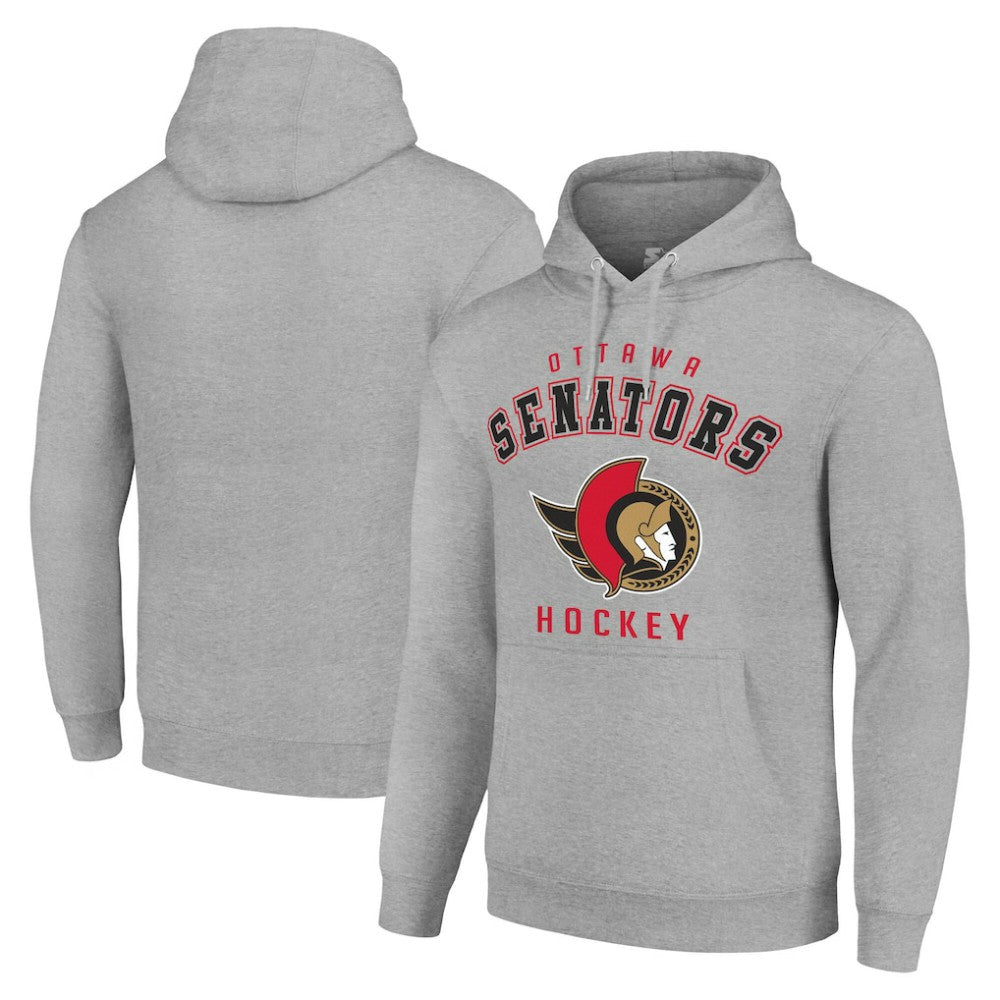 Ottawa Senators Starter Logo Pullover Hoodie - Heather Gray - NHL