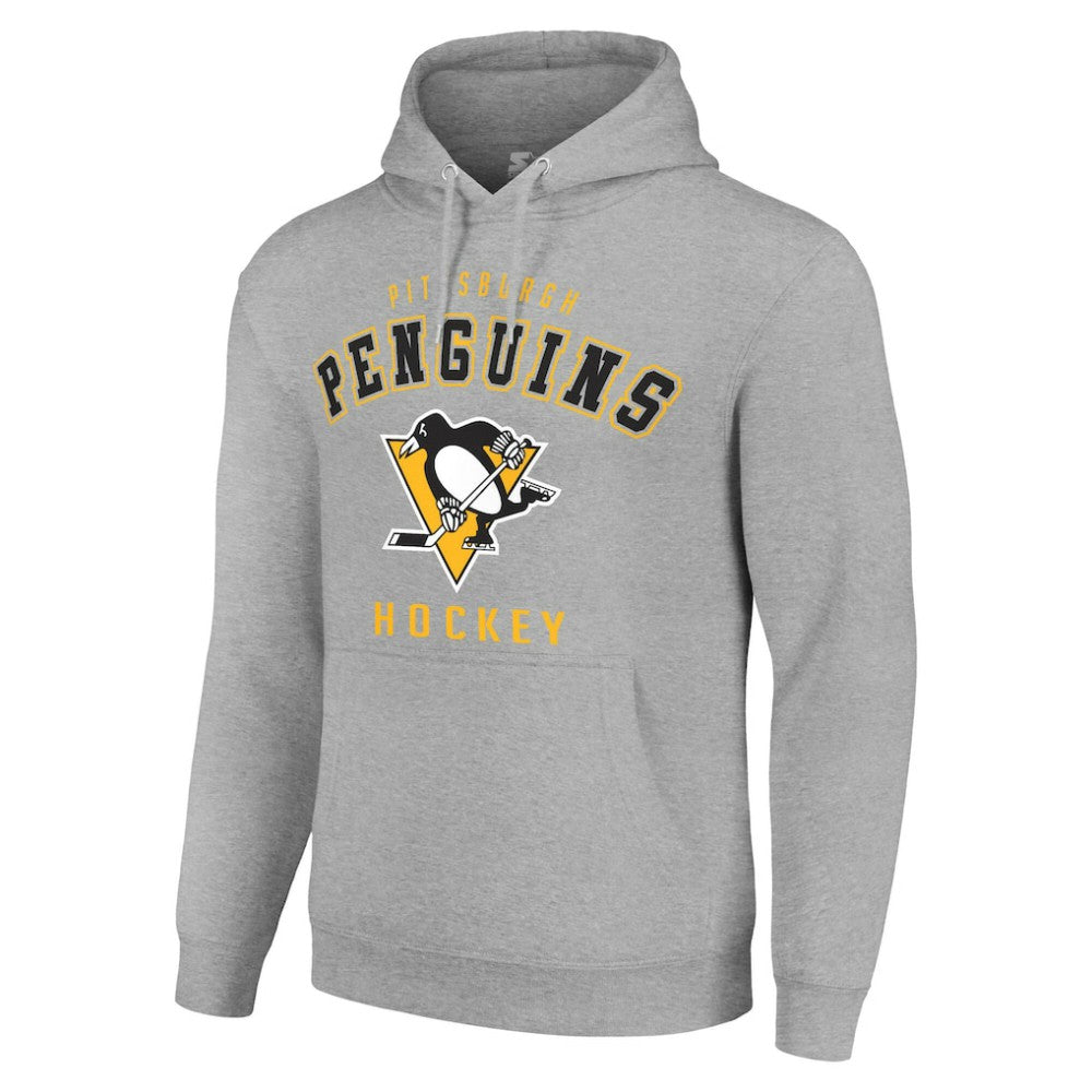 Pittsburgh Penguins Starter Logo Pullover Hoodie - Heather Gray - NHL