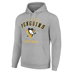 Pittsburgh Penguins Starter Logo Pullover Hoodie - Heather Gray - NHL